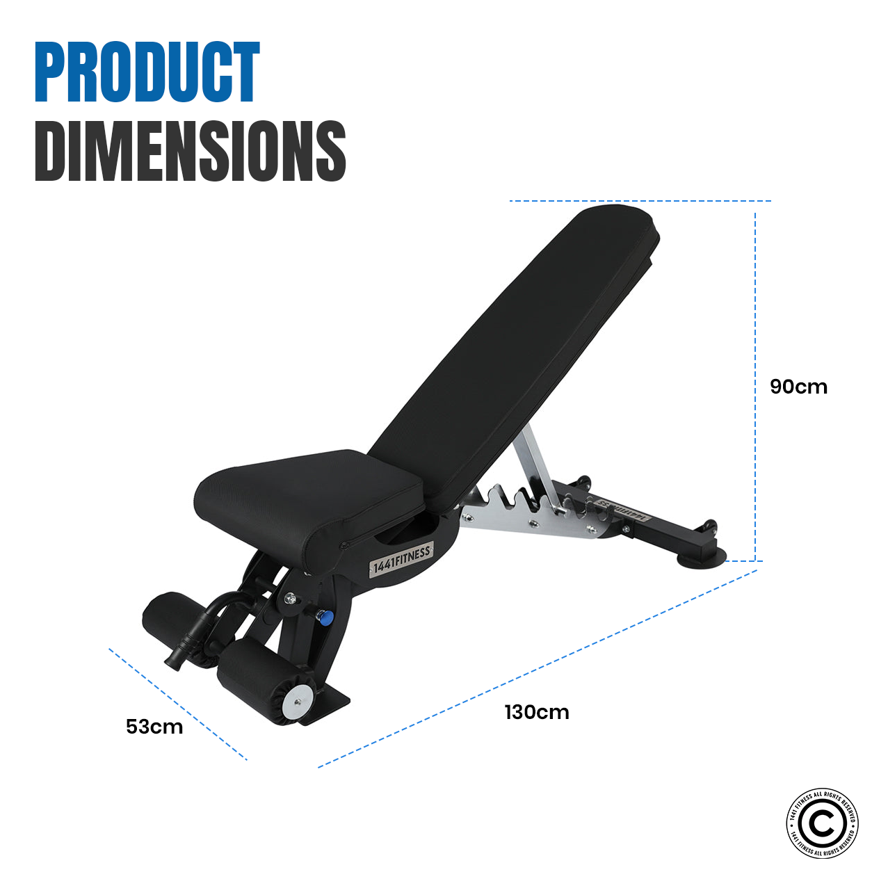 1441 Fitness Adjustable Bench FID - A8007