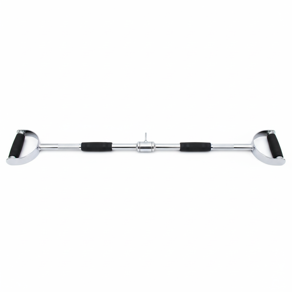 1441 Fitness Lat Attachment Double D Lat Pull Down with Rubber Grip - 90 cm
