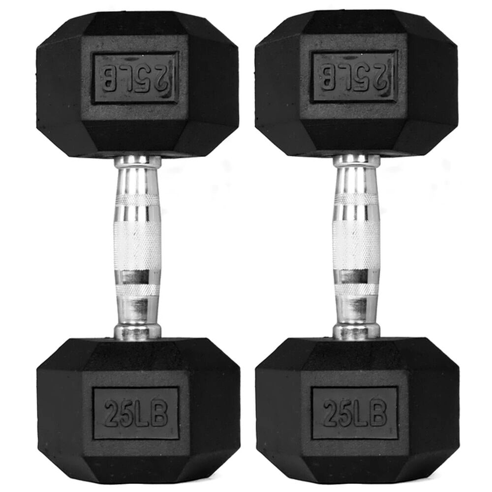 1441 Fitness Rubber Hex Dumbbells in Pounds 5 - 50 Lbs (Sold In Pair)