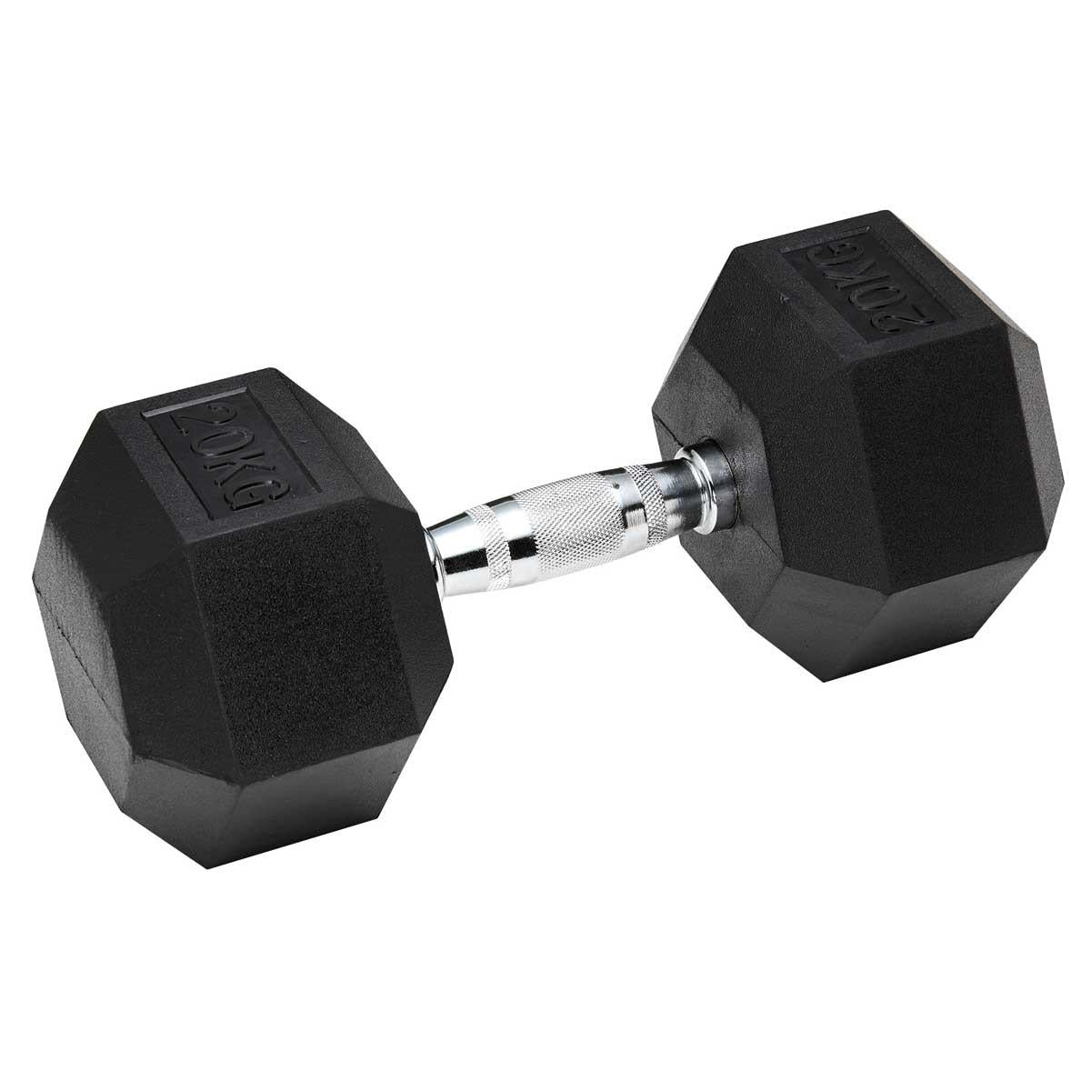 1441 Fitness Rubber Hex Dumbbells - 1 Kg to 9 Kg
