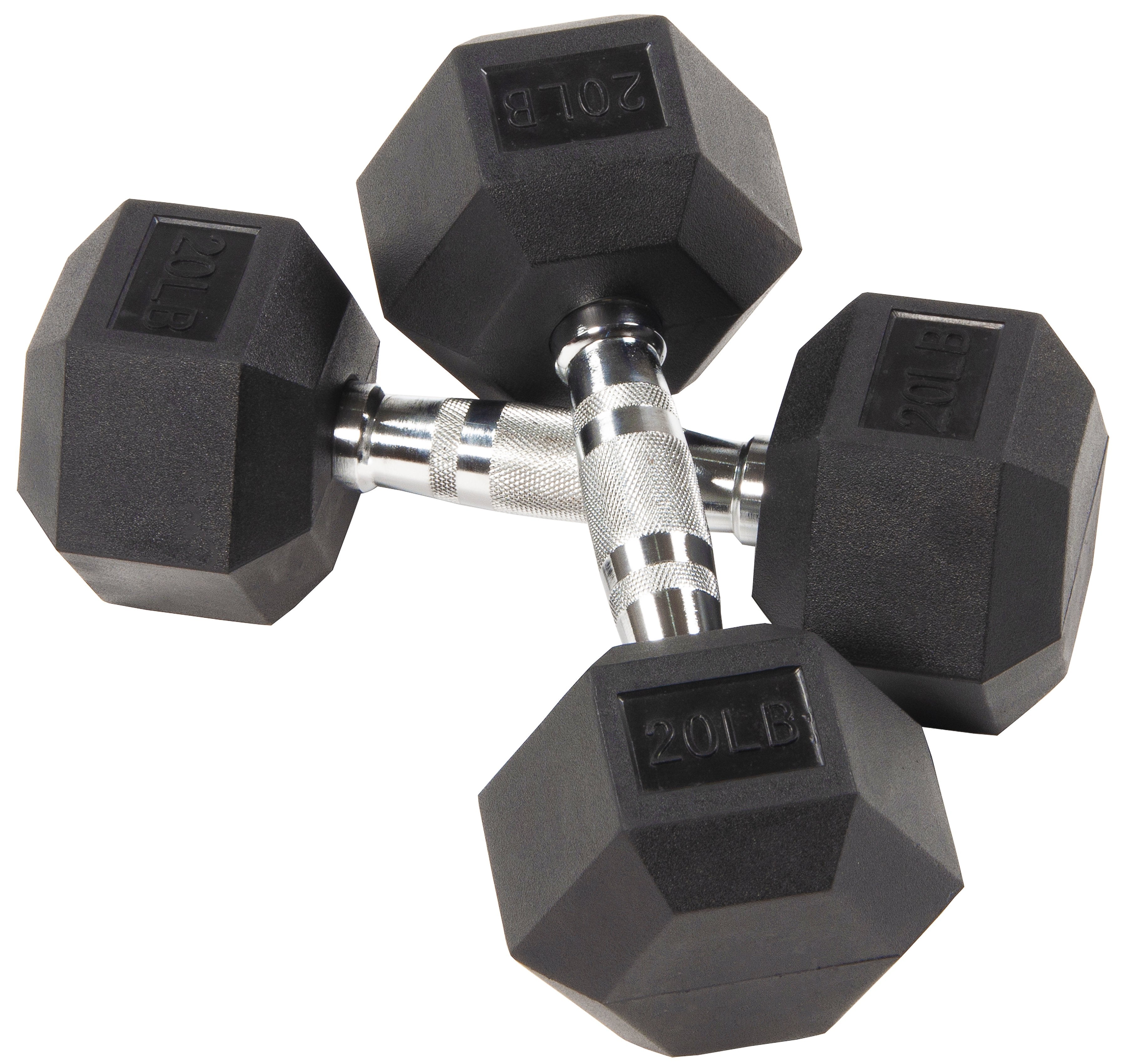 1441 Fitness Rubber Hex Dumbbells in Pounds 5 - 50 Lbs (Sold In Pair)