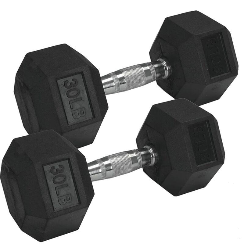 1441 Fitness Rubber Hex Dumbbells in Pounds 5 - 50 Lbs (Sold In Pair)