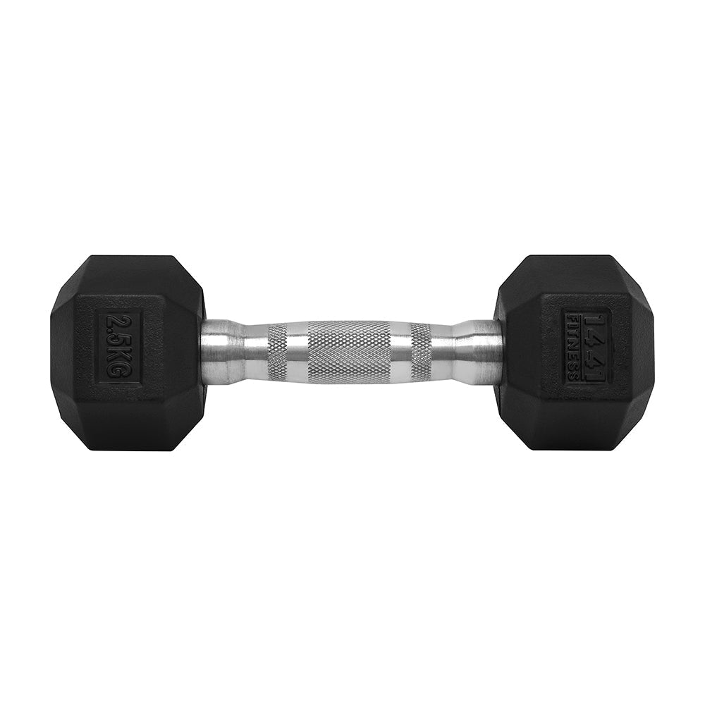 1441 Fitness Rubber Hex Dumbbells Set - 2.5 Kg - 50 Kg ( 20 Pairs ) - Bundle Offer