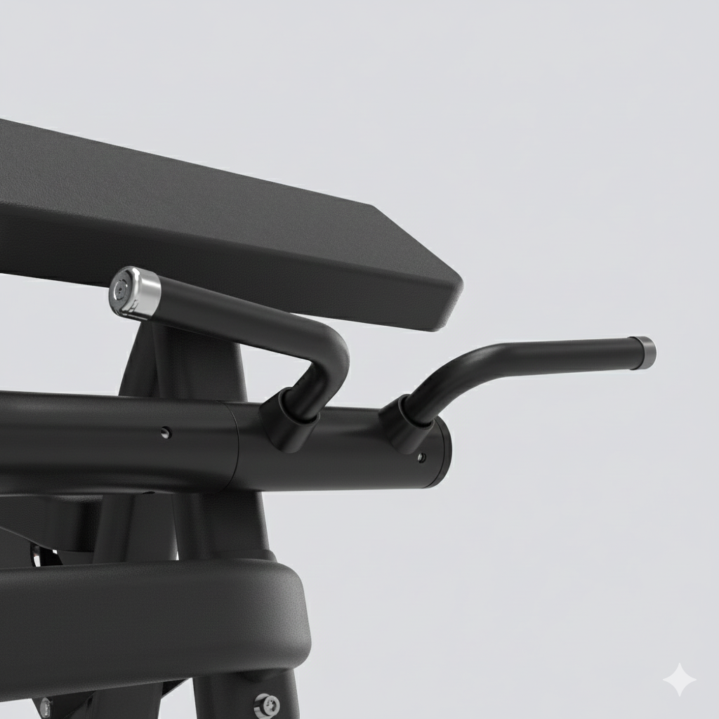 Close-up of aInsight Fitness Biceps Curl - SH018 machine with handlebars on a white background
