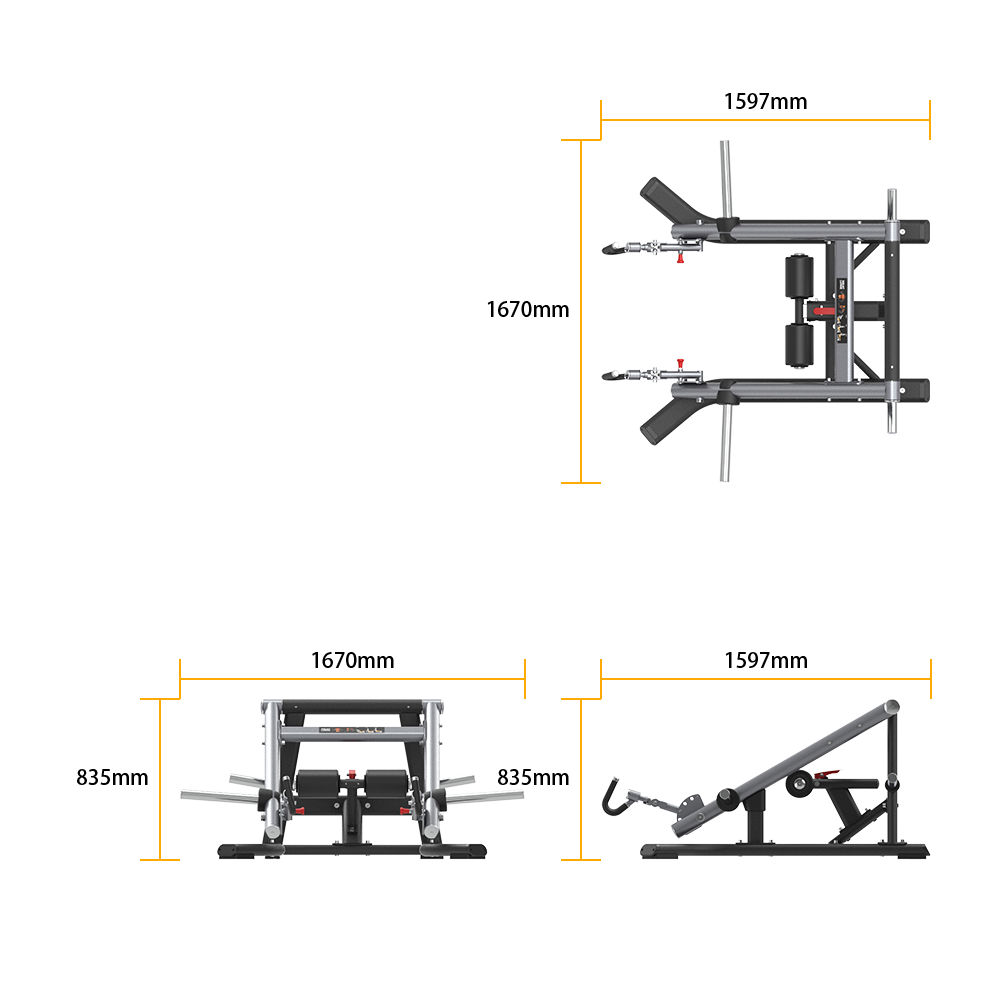 Insight Fitness Deadlift/Lunge - SH028 with multiple attachments on a white background
