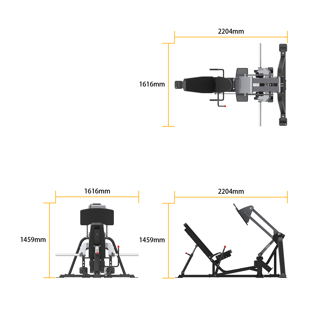 Insight Fitness Leg Press - SH008 extension machine on a white background