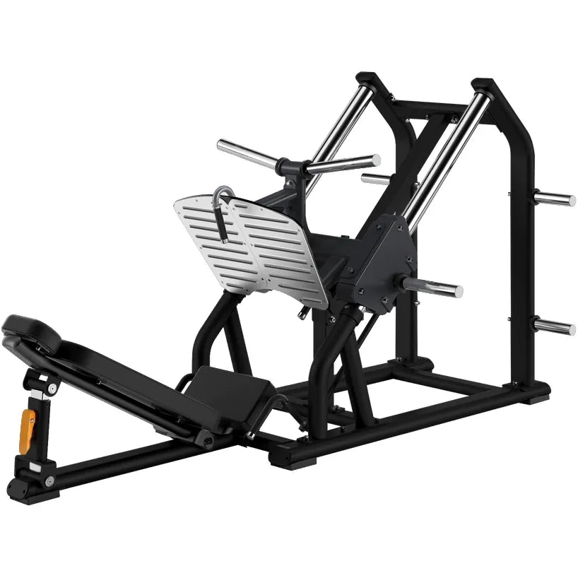 Insight Fitness Linear Leg Press - SH019 with nylon wheels, stainless steel rails, and an ergonomic backrest.