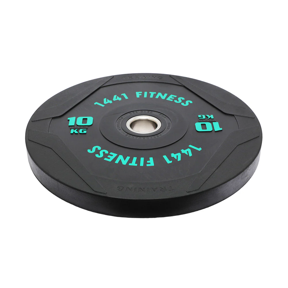 1441 Fitness PU Black Bumper Plates with 7 Ft Bar - 120 Kg Set - Bundle Offer