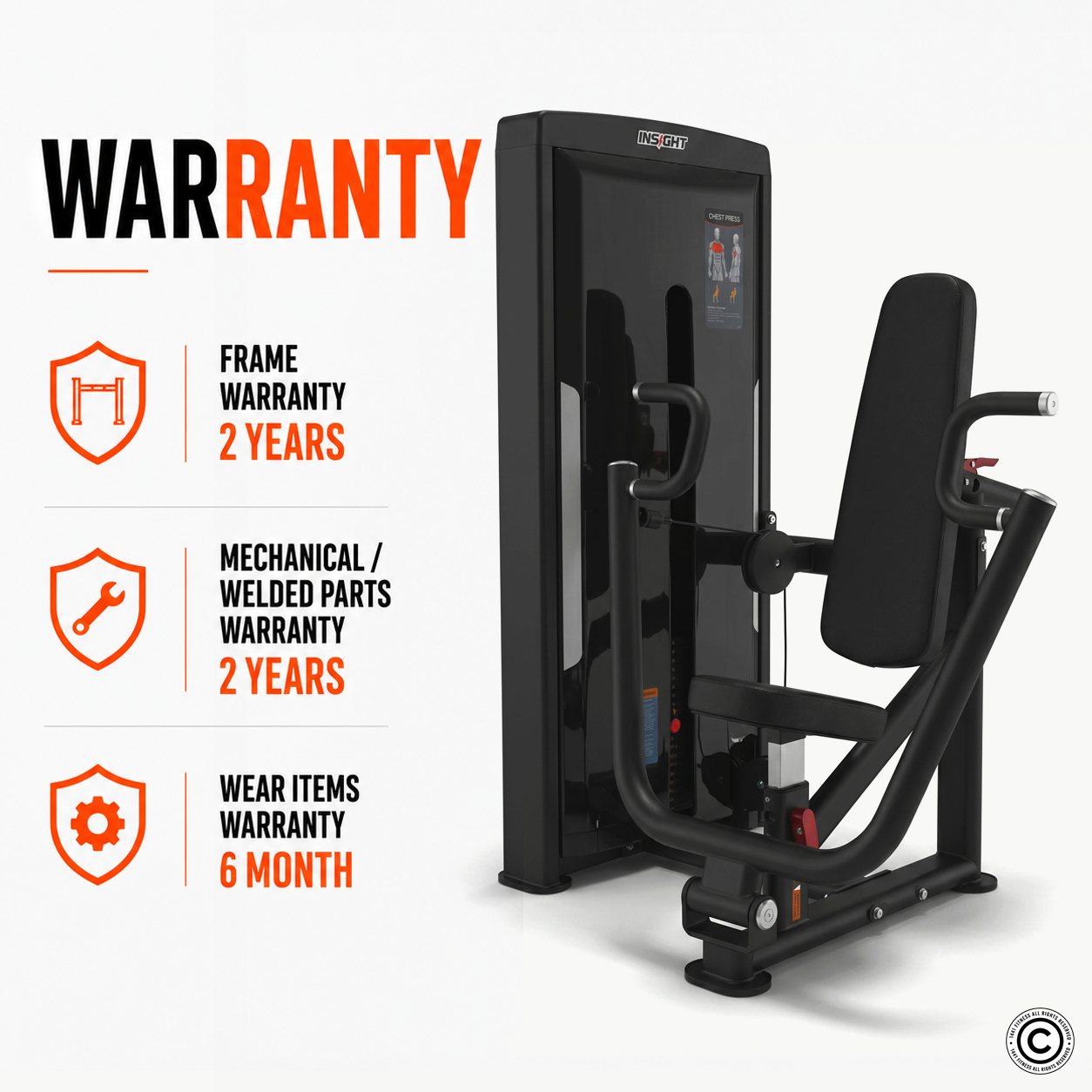 Insight Fitness Vertical Chest Press - SA001