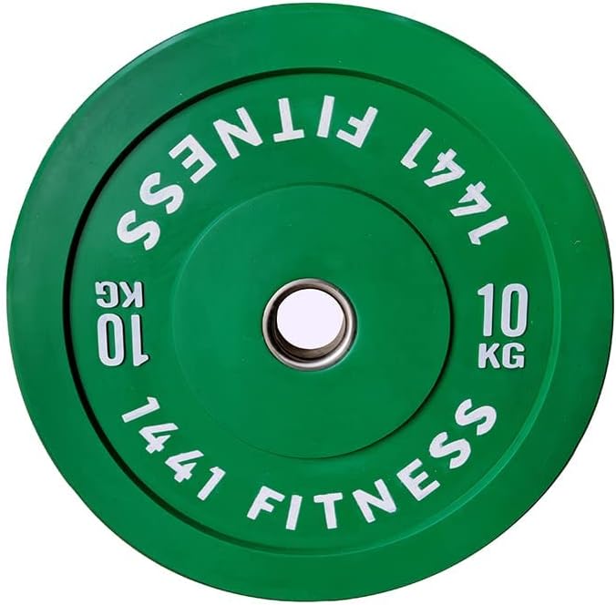 1441 Fitness Color Bumper Plates with 7 Ft Olympic Bar - 80 Kg Set - Bundle Offer