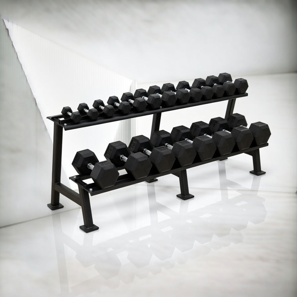 2 Tier Hex Dumbbell Rack