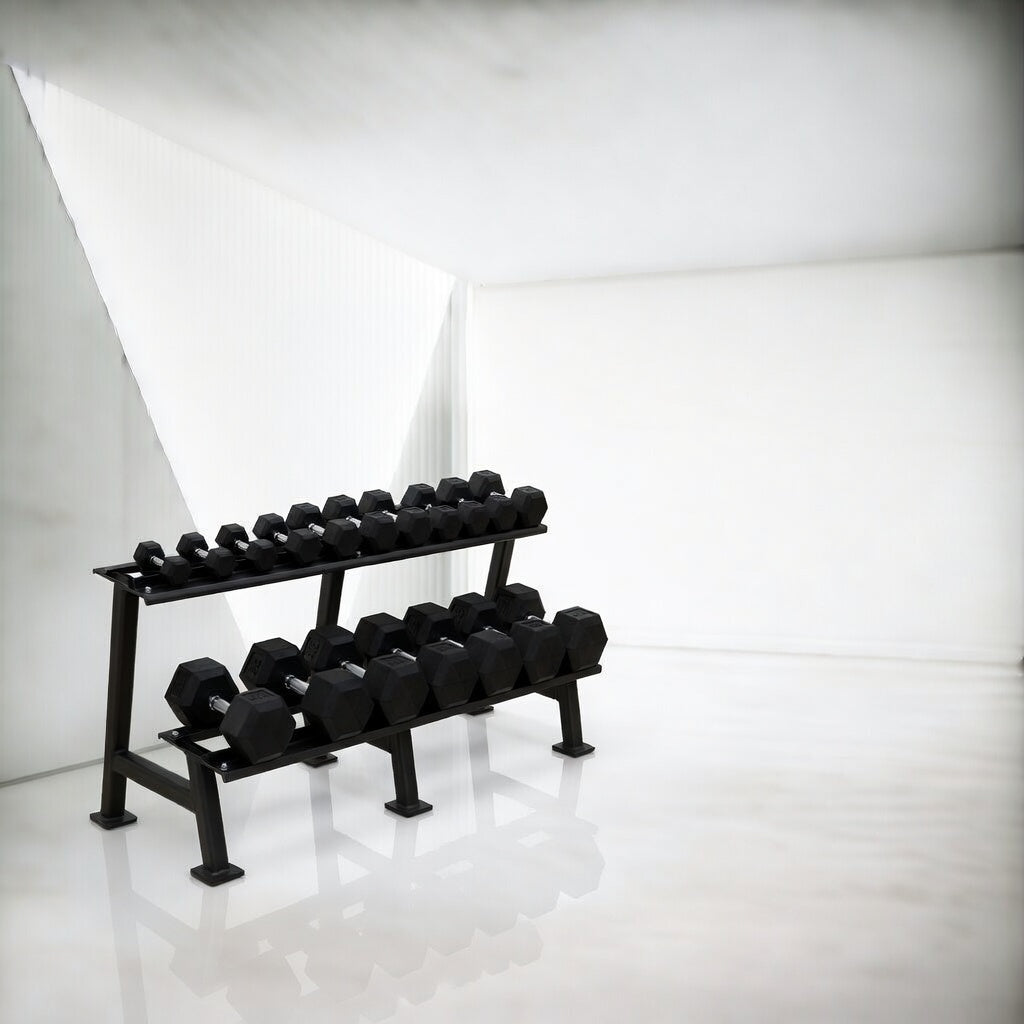2 Tier Hex Dumbbell Rack