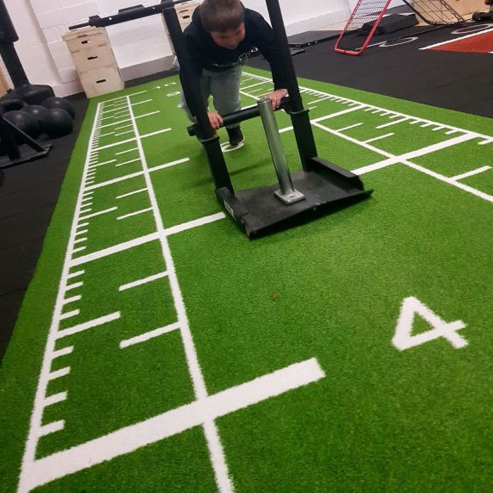 1441 Fitness Sled Track Grass with Marking - 10 x 2 Meters (Green)