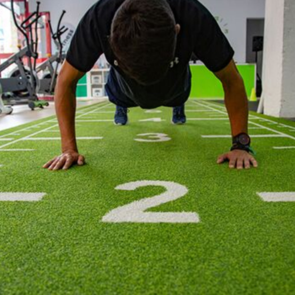 1441 Fitness Sled Track Grass with Marking - 10 x 2 Meters (Green)